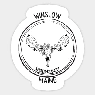 Winslow Maine Moose Sticker